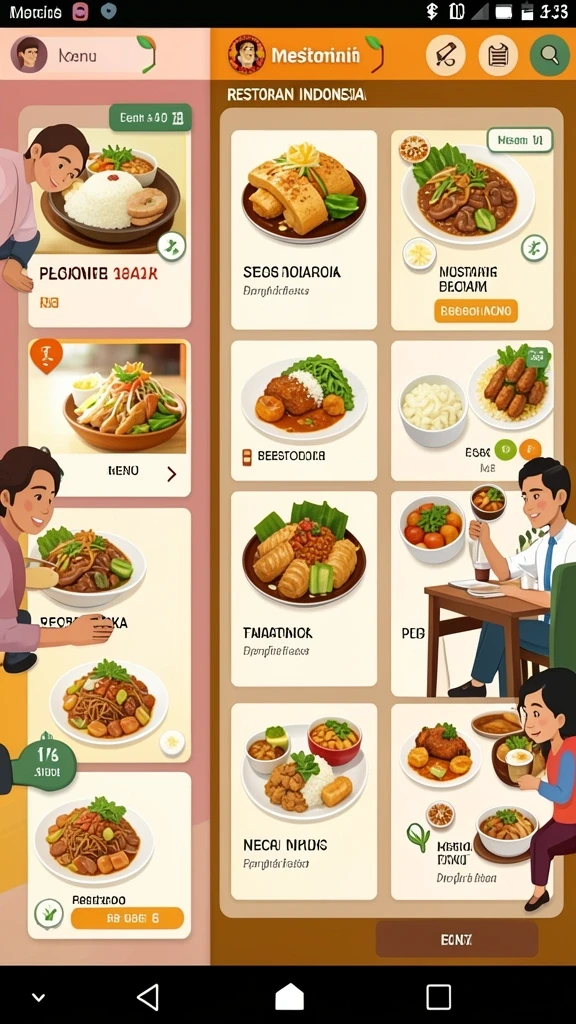 Tampilan antarmuka yang menarik dan modern.