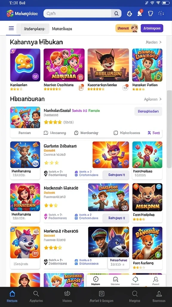 Karakter unik yang membuat permainan lebih hidup.