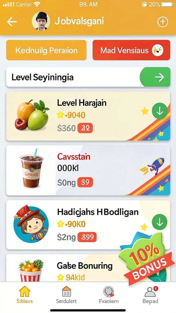 Screenshoot interaksi pemain di dalam game.
