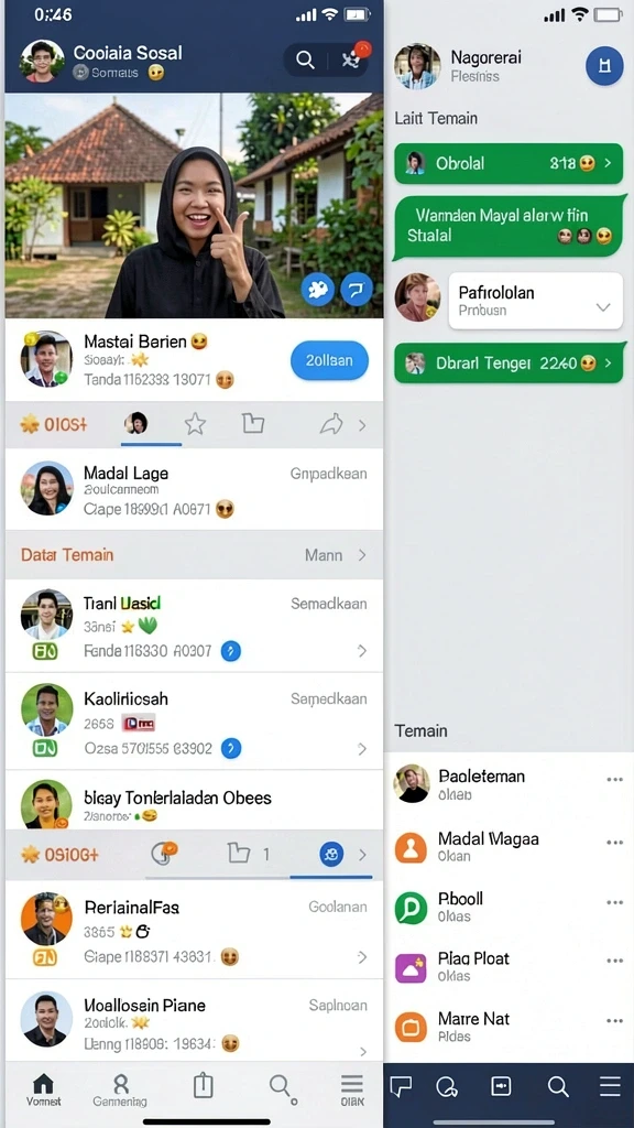 Screenshoot antarmuka pengguna yang menarik dan mudah dinavigasi.