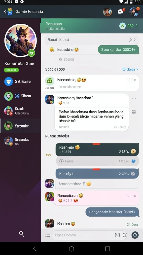 Screenshot menunjukkan antarmuka utama permainan dengan grafis yang tajam.