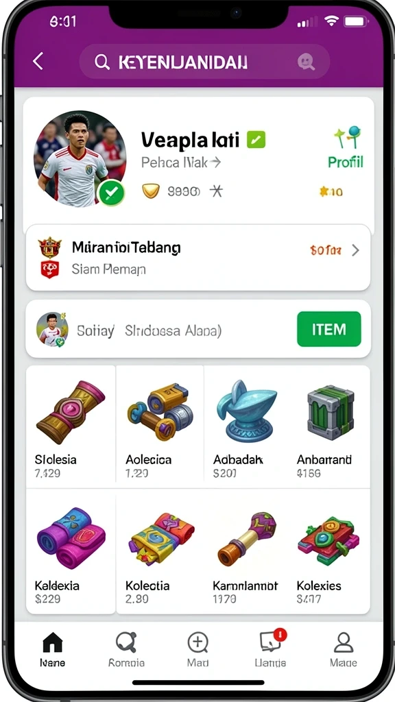 Tampilan menu utama REJEKICLUB yang menarik.