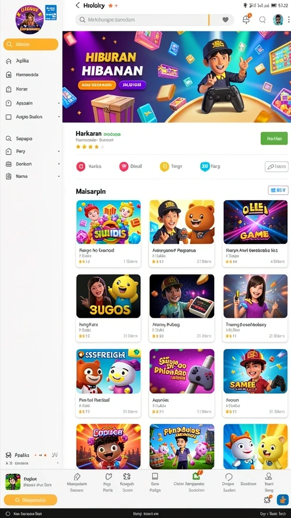 Karakter yang dapat dimainkan dengan desain yang unik.