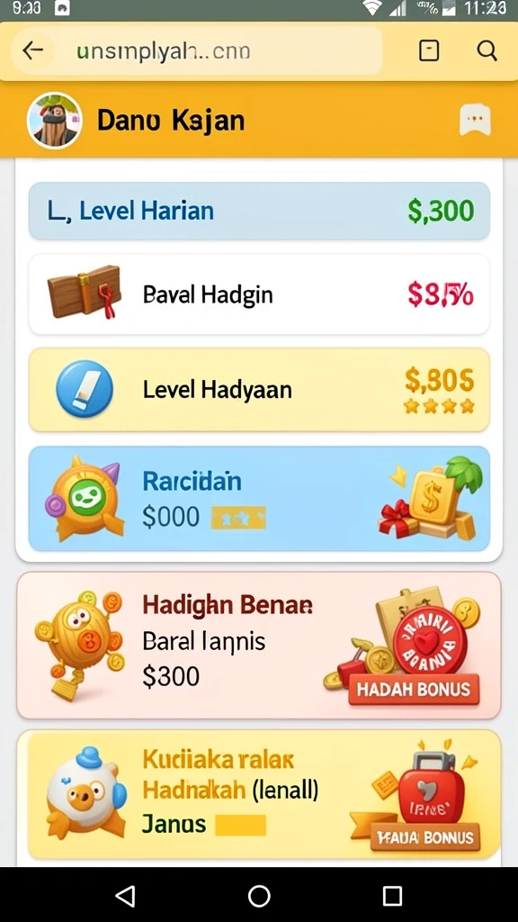 Menu upgrade karakter yang mudah dinavigasi.
