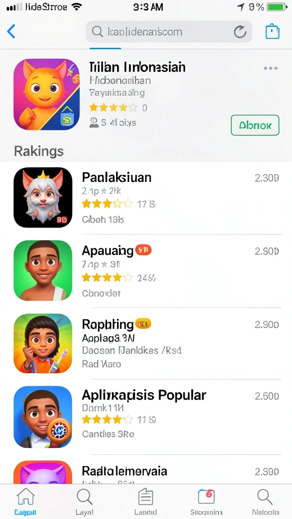 Tampilan awal permainan yang menarik dan interaktif.